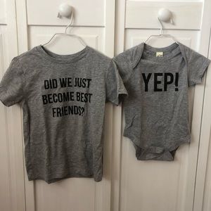 Funny Sibling Shirts! 4T/6m